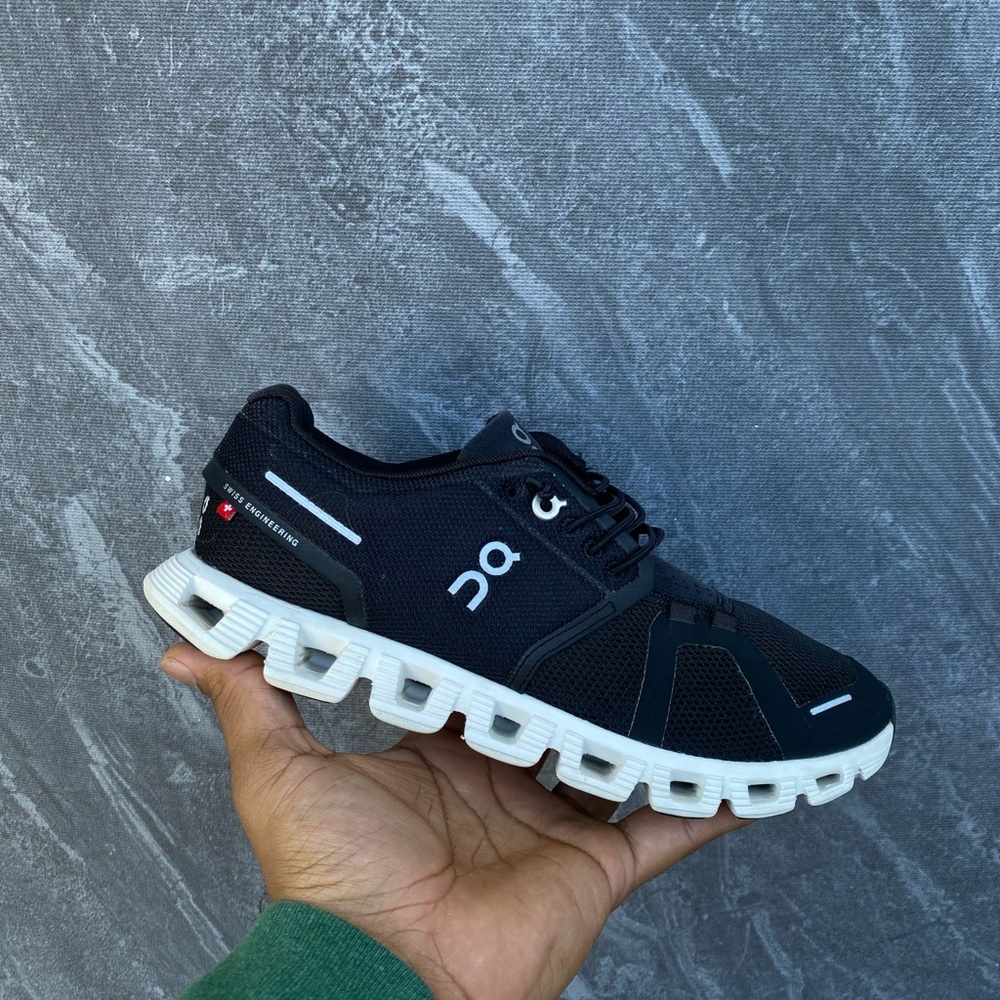 On Running Black and White Athletic Shoes